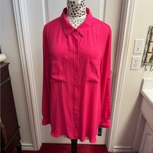 Apt 9 Essentials pink button down blouse